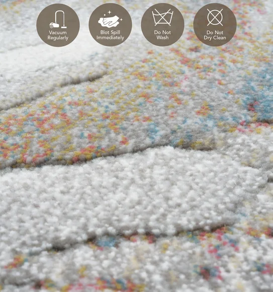 Aquarius Abstract Machine Made Carpet Multi