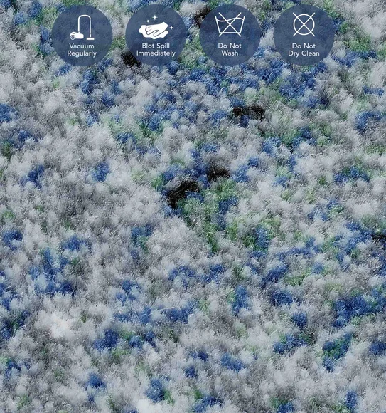 Aquarius Abstract Machine Made Carpet Blue