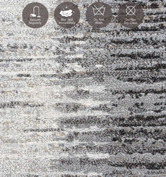 Aquarius Abstract Machine Made Carpet Grey