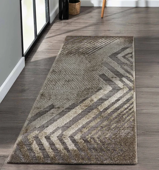 Ibiza Abstract Runner Grey and Beige