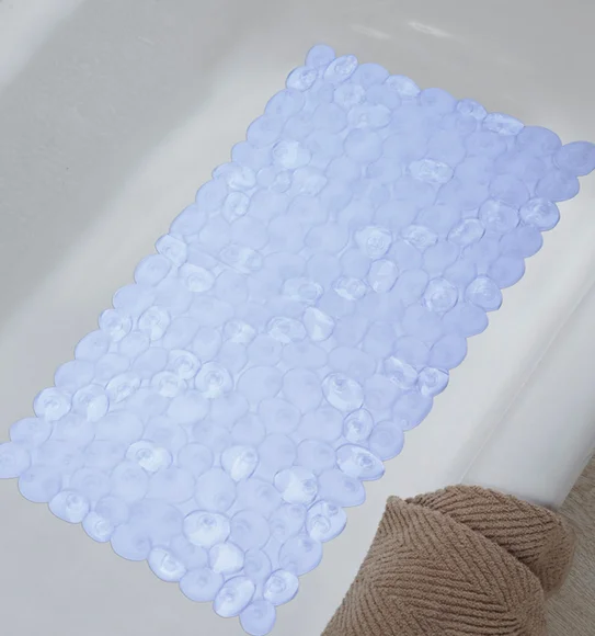Cobble Anti skid PVC Shower Mat Clear