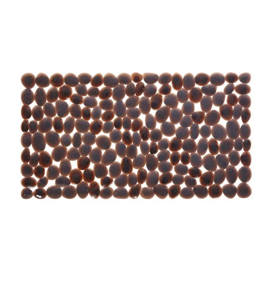 Cobble Anti skid PVC Shower Mat Brown