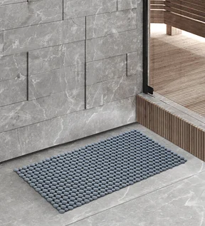 Mosaic PVC Anti slip Shower Mat Grey