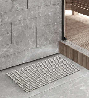 Mosaic PVC Anti slip Shower Mat Taupe