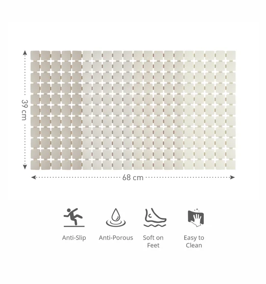 Mosaic PVC Anti slip Shower Mat Multi
