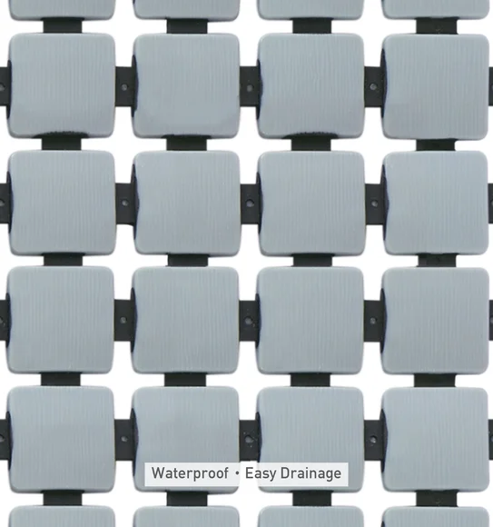 Mosaic PVC Anti slip Shower Mat L.Grey
