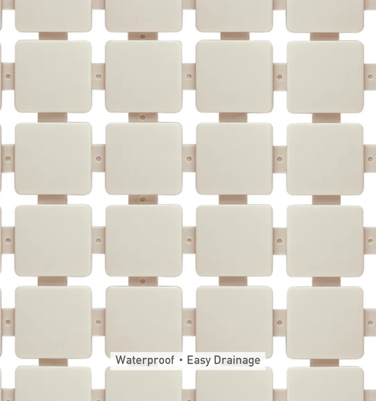 Mosaic PVC Anti slip Shower Mat L.Beige