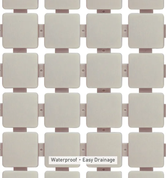 Mosaic PVC Anti slip Shower Mat Stone