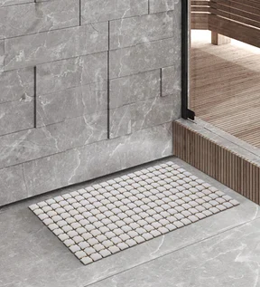 Mosaic PVC Anti slip Shower Mat Stone