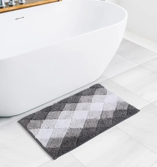Ruby Quick Dry Anti skid Bath Mat L.Grey