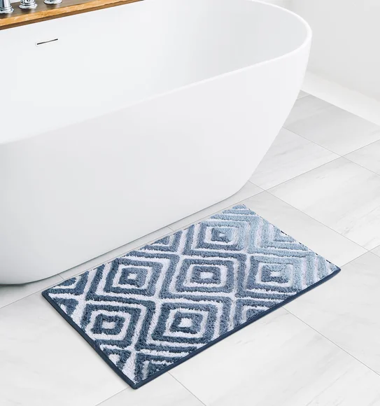 Ruby Quick Dry Anti skid Bath Mat Blue