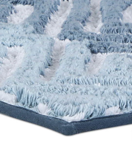 Ruby Quick Dry Anti skid Bath Mat Blue
