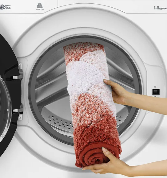 Ruby Quick Dry Anti skid Bath Mat Red