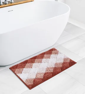 Ruby Quick Dry Anti skid Bath Mat Red