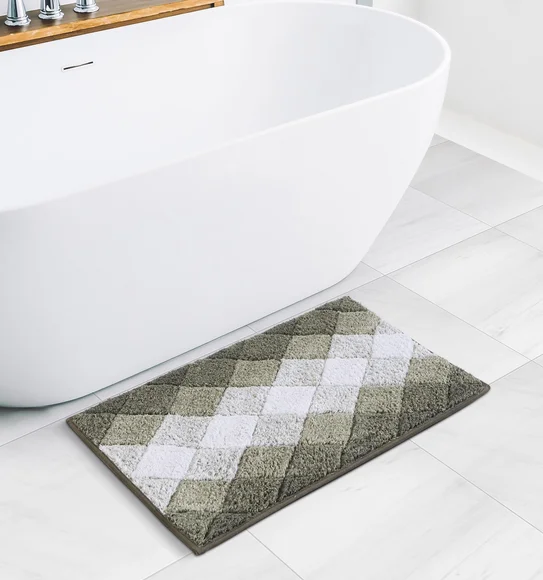 Ruby Quick Dry Anti skid Bath Mat Green