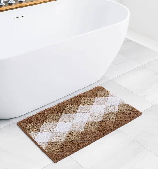 Ruby Quick Dry Anti skid Bath Mat Beige
