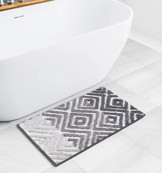 Ruby Quick Dry Anti skid Bath Mat Grey