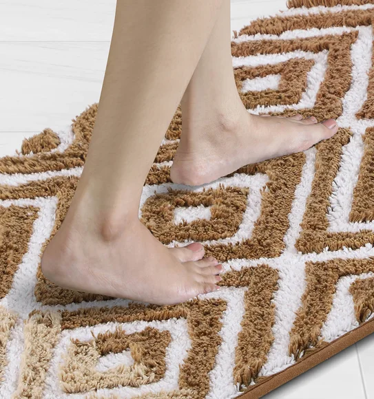Ruby Quick Dry Anti skid Bath Mat Golden