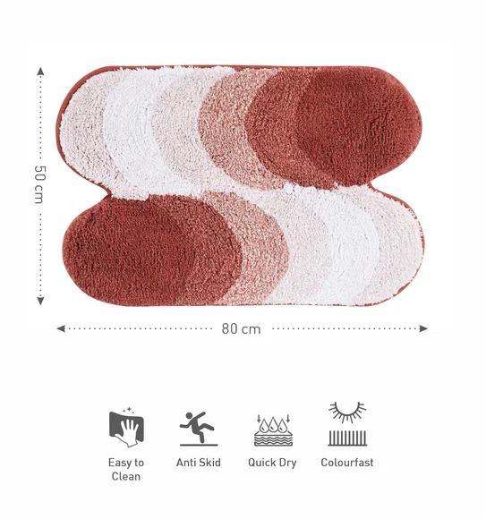 Ruby Quick Dry Anti skid Bath Mat Crimsun