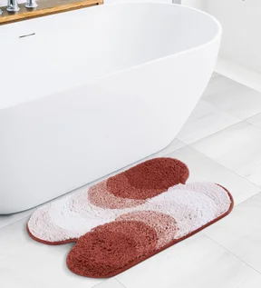 Ruby Quick Dry Anti skid Bath Mat Crimsun