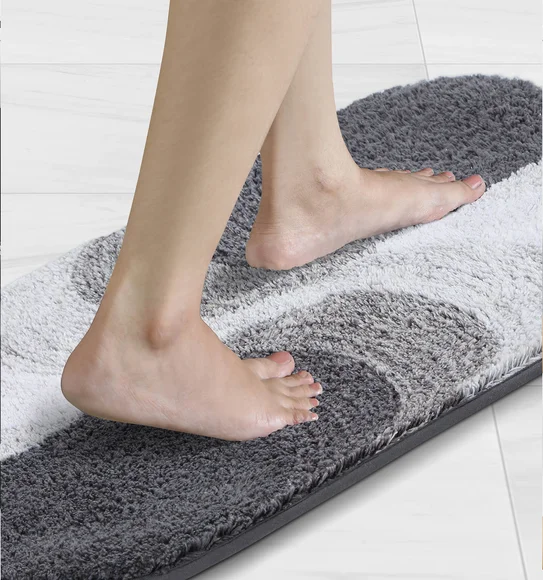 Ruby Quick Dry Anti skid Bath Mat Slate