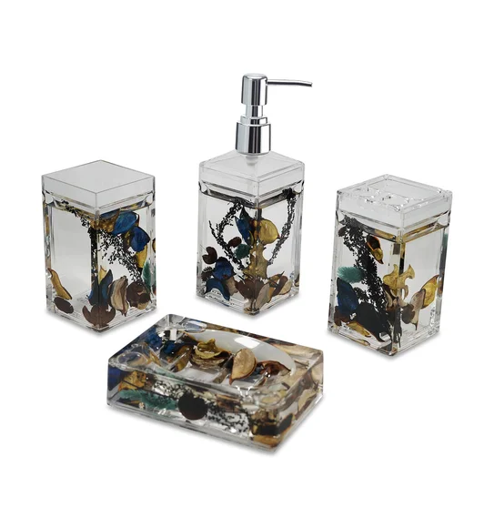 Agua Acrylic Acrylic Bath Set Blue