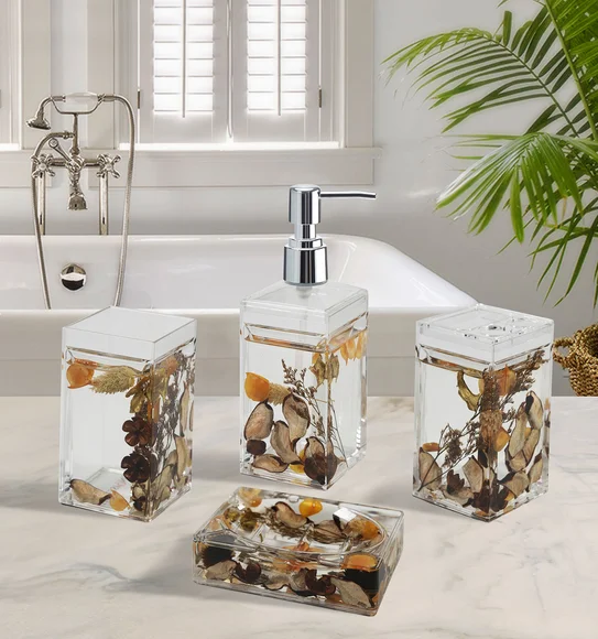 Agua Acrylic Acrylic Bath Set Yellow