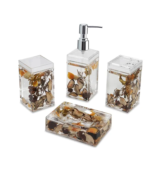 Agua Acrylic Acrylic Bath Set Yellow