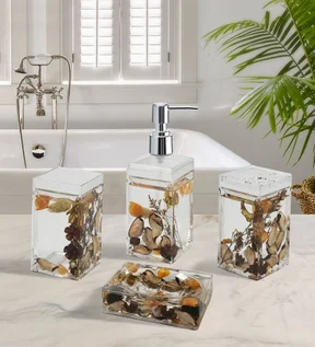 Agua Acrylic Acrylic Bath Set Yellow