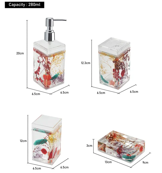 Agua Acrylic Acrylic Bath Set Multi
