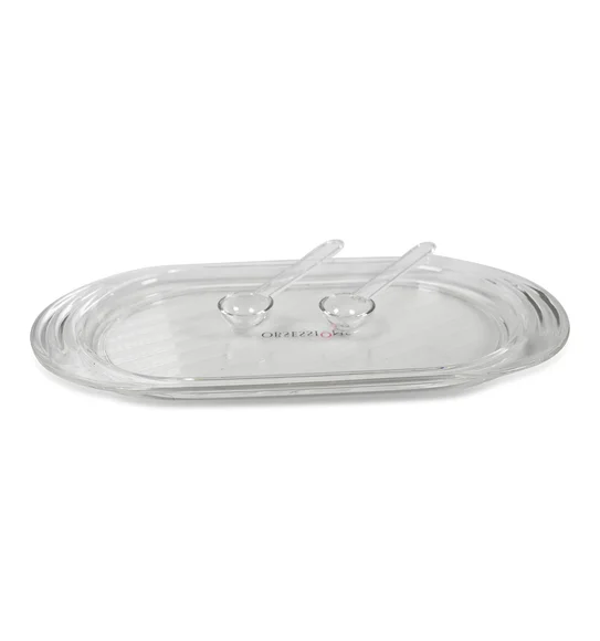 Agua Acrylic Acrylic Sugar Jar with Tray Multi