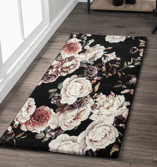 Diamond Floral Runner White