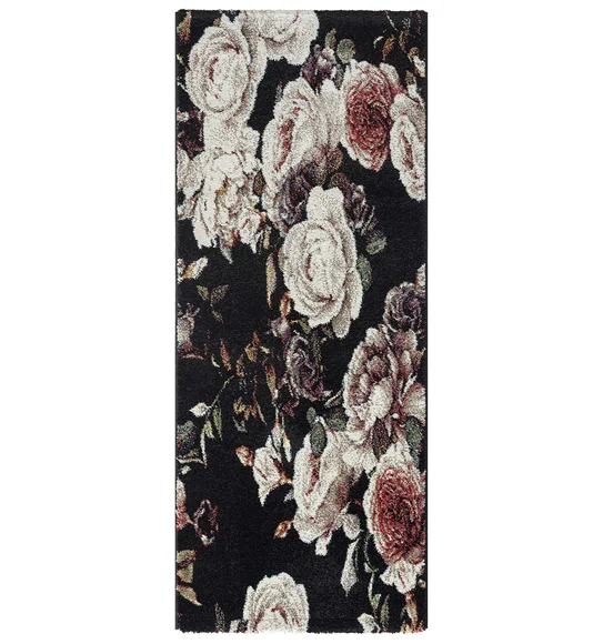 Diamond Floral Runner White