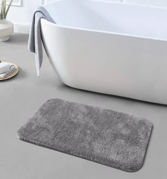 Foxton I Super Soft Anti Skid Bath Mat Charcoal