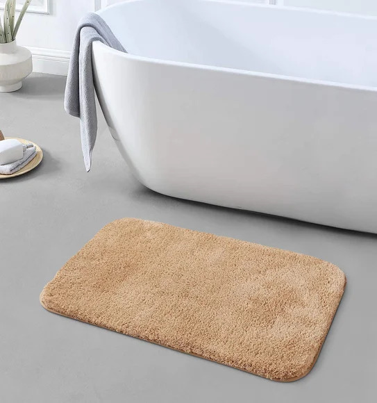 Foxton I Super Soft Anti Skid Bath Mat Beige