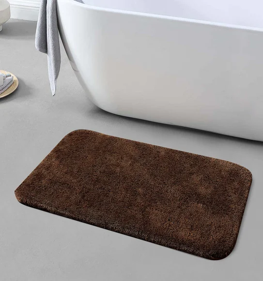 Foxton I Super Soft Anti Skid Bath Mat Chocolate