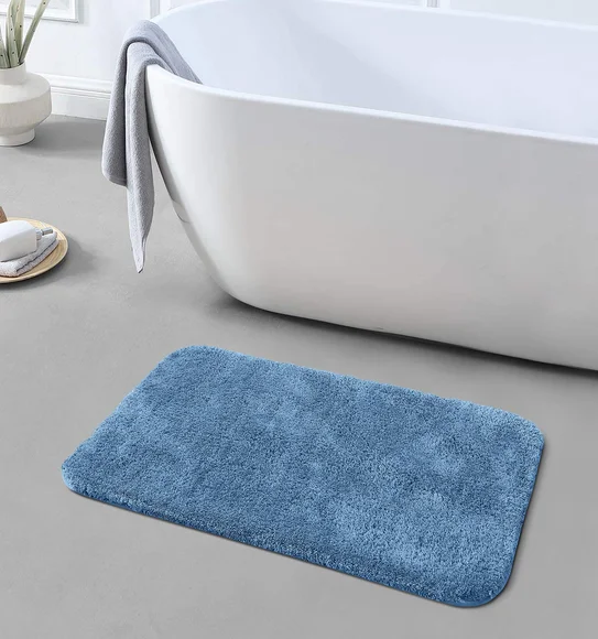 Foxton I Super Soft Anti Skid Bath Mat Navy
