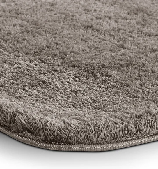 Foxton I Super Soft Anti Skid Bath Mat Silver Grey