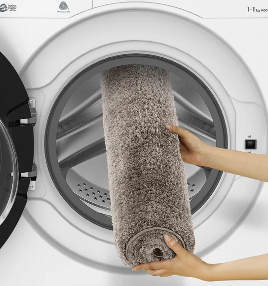 Foxton I Super Soft Anti Skid Bath Mat Silver Grey