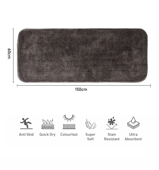 Foxton I Super Soft Anti Skid Bath Mat Taupe