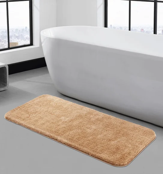 Foxton I Super Soft Anti Skid Bath Mat Beige