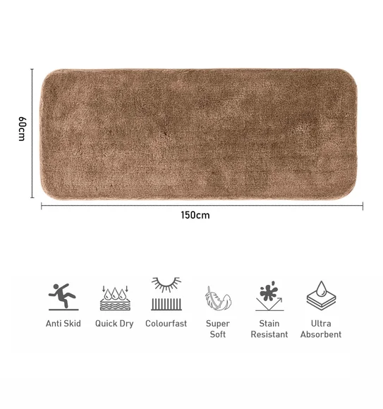 Foxton I Super Soft Anti Skid Bath Mat Camel