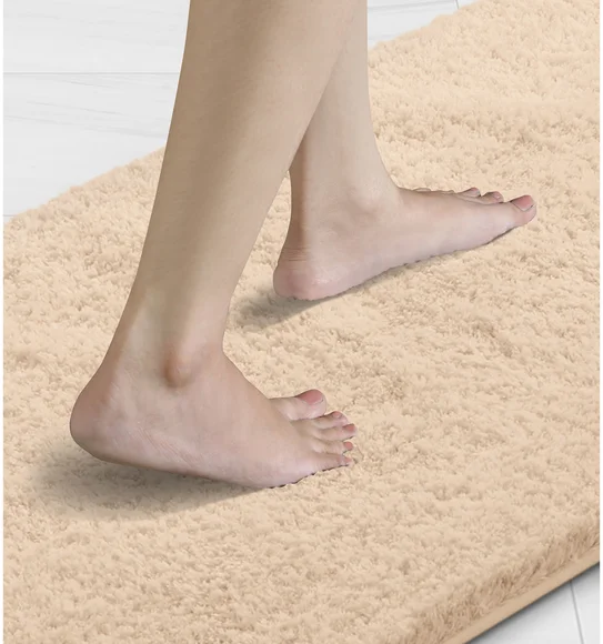 Foxton I Super Soft Anti Skid Bath Mat L.Beige