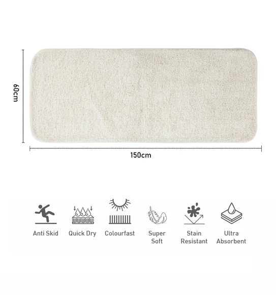 Foxton I Super Soft Anti Skid Bath Mat Cream