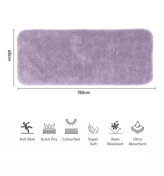 Foxton I Super Soft Anti Skid Bath Mat Mauve