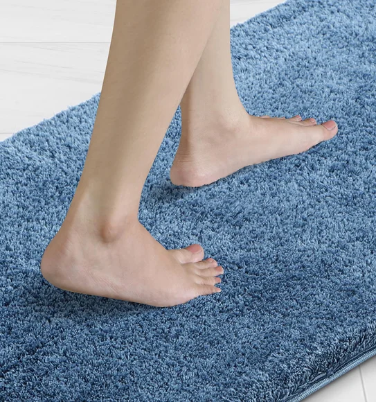 Foxton I Super Soft Anti Skid Bath Mat Navy