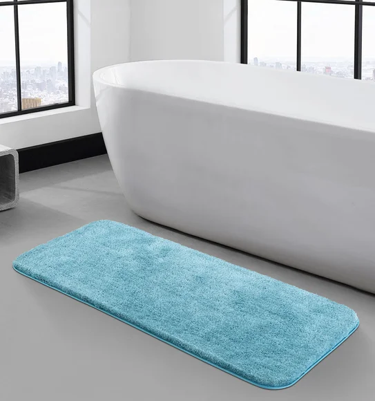 Foxton I Super Soft Anti Skid Bath Mat Aqua