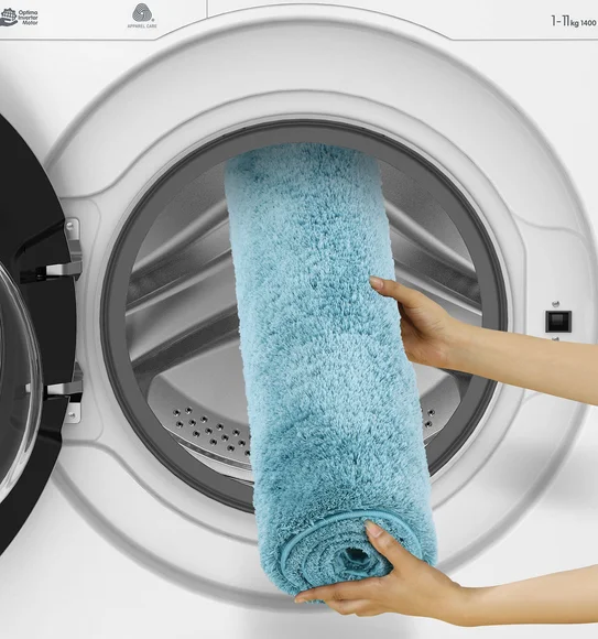 Foxton I Super Soft Anti Skid Bath Mat Aqua