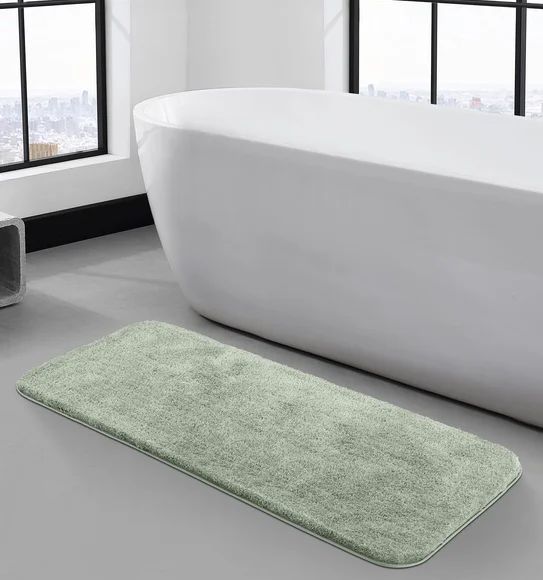 Foxton I Super Soft Anti Skid Bath Mat Green