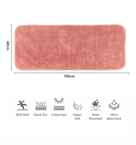 Foxton I Super Soft Anti Skid Bath Mat Onion Pink